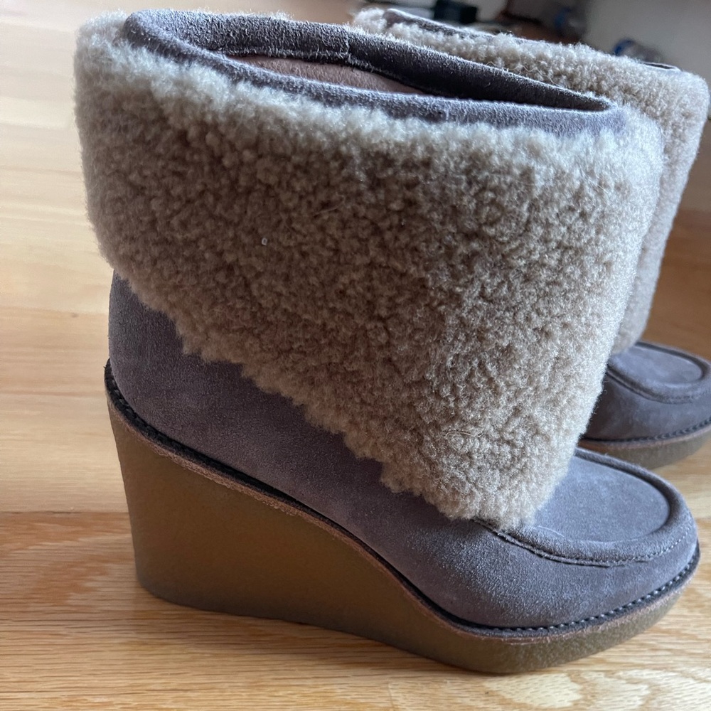 UGG Coldin Sheepskin Cuff Wedge Boots size 7